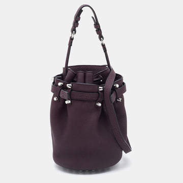 ALEXANDER WANG Purple Leather Diego Bucket Bag