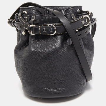 ALEXANDER WANG Black Leather Diego Bucket Bag