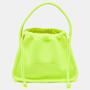 ALEXANDER WANG Neon Yellow Rib Knit Small Ryan Bag