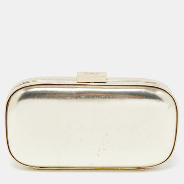 ANYA HINDMARCH Pale Gold Leather Marano Clutch