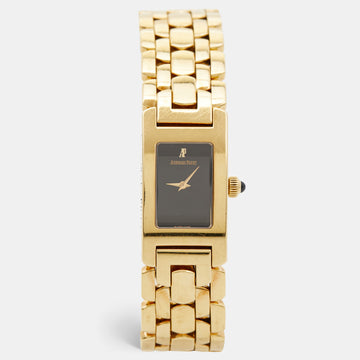 Audemars Piguet Black 18k Yellow Gold Promesse 67260BA Women's Wristwatch 20 mm