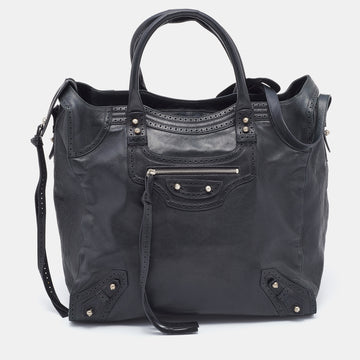Balenciaga Black Leather Riva City Bag