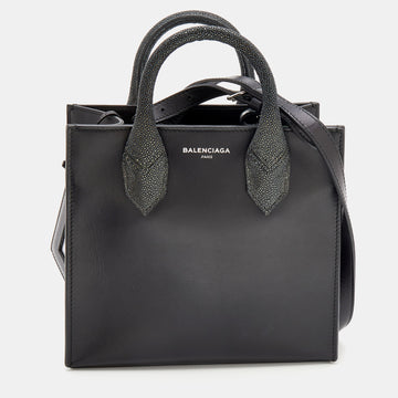 Balenciaga Black Leather All Afternoon Tote