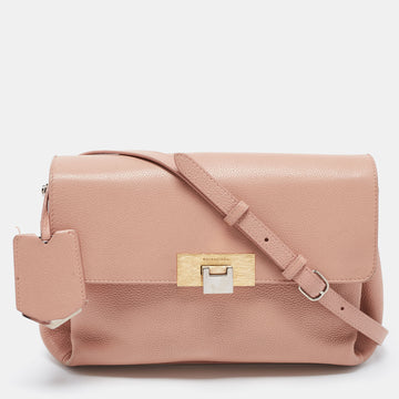 Balenciaga Peach Leather Le Dix Courrier Crossbody Bag