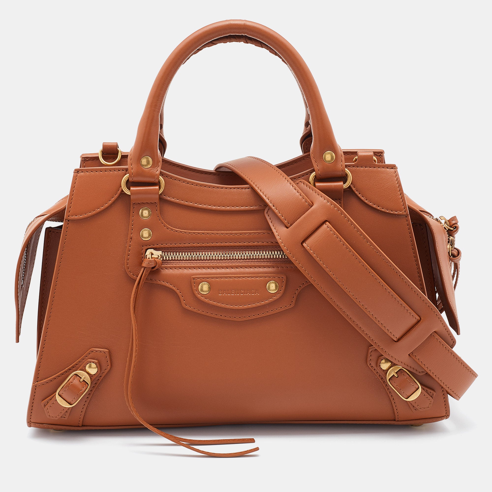 Balenciaga Vintage  Nylon Travel Bag  Brown Beige  Leather and Canvas  Handbag  Luxury High Quality  Avvenice