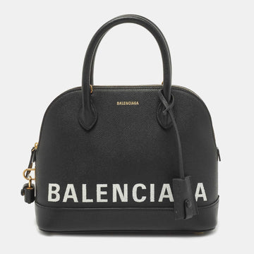 BALENCIAGA Black Leather Small Ville Bag