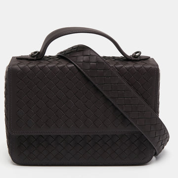 Bottega Veneta Mauve Intrecciato Leather Alumna Top Handle Bag