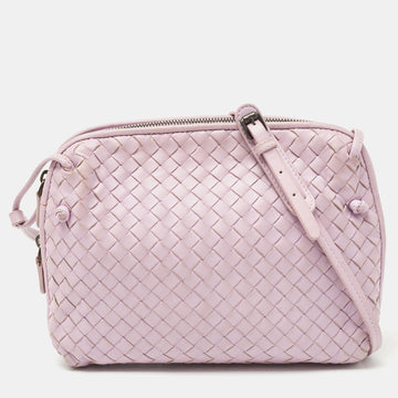 BOTTEGA VENETA Lilac Intrecciato Leather Nodini Crossbody Bag