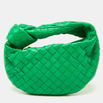 BOTTEGA VENETA Green Intrecciato Leather Mini Jodie Hobo