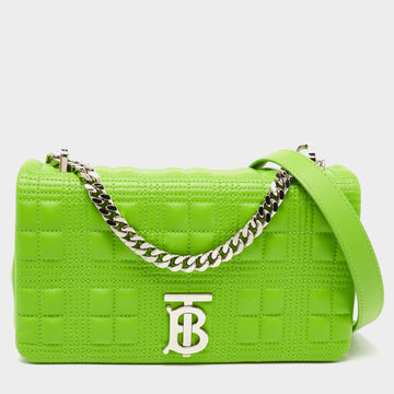 Burberry Green Quilted Leather Small Lola Chain Shoulder Bag