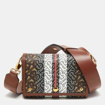 Burberry Multicolor TB-Print Coated Canvas and Leather Hackberry Crossbody Bag