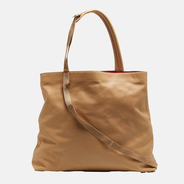 BURBERRY Nude Beige Leather Large Astra Tote