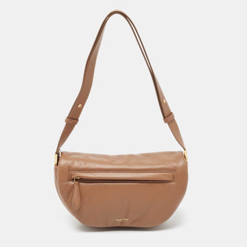 BURBERRY Brown Leather Small Olympia Shoulder Bag