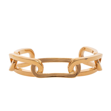 Burberry Gold Tone Chainlink Cuff Bracelet