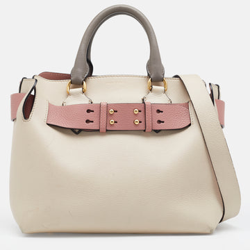 Burberry Tricolor Leather Small Belt Tote