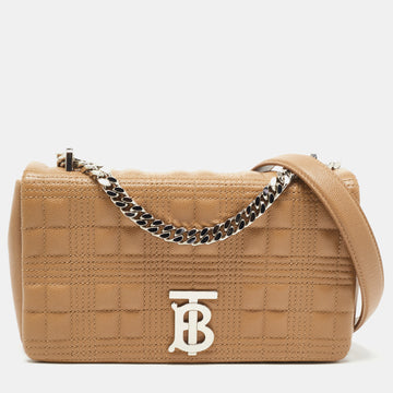 Burberry Beige Quilted Leather Small Lola Shoulder Bag