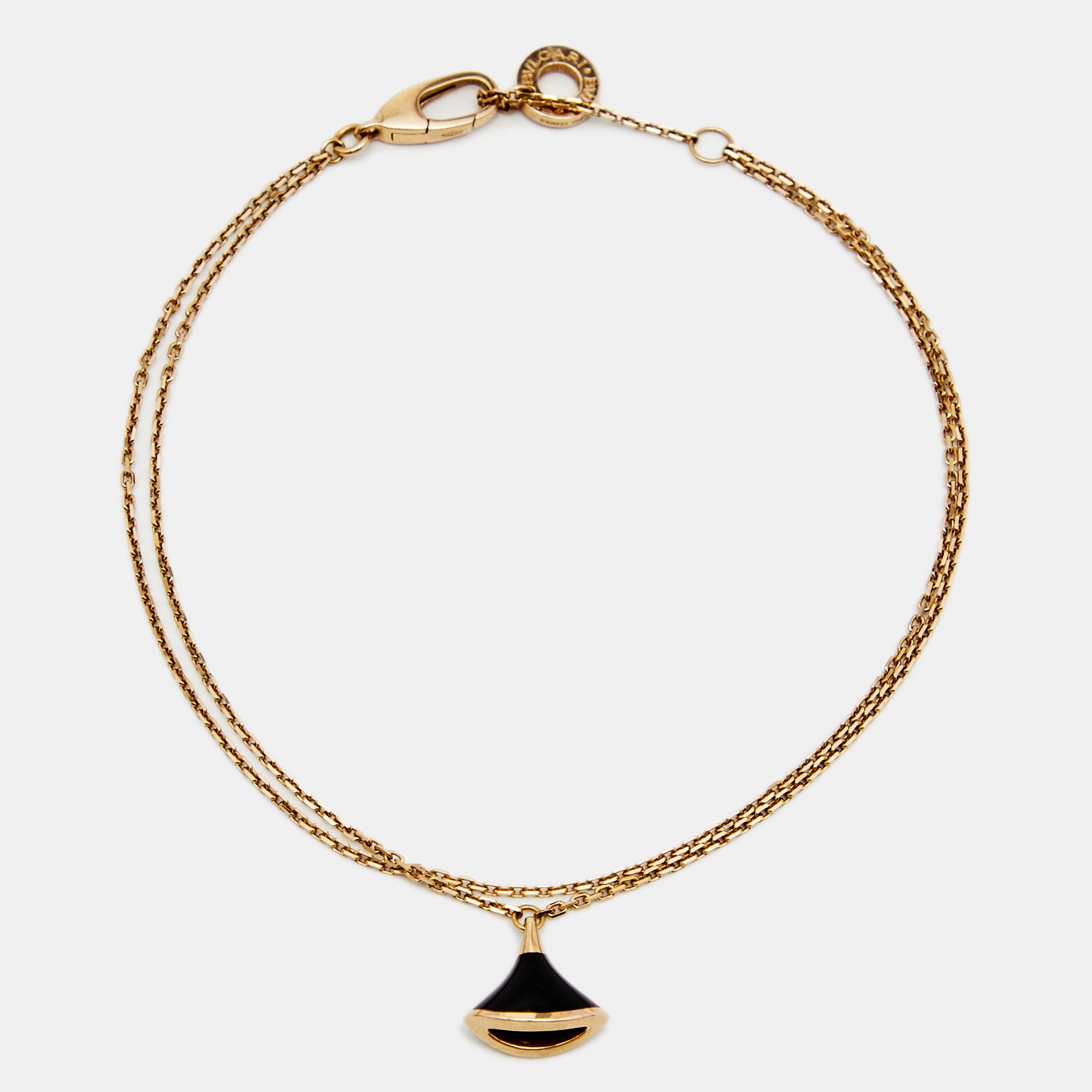 Bvlgari 18K Onyx & Page Binder Charm Bracelet - Rhodium-Plated 18K White  Gold Charm, Bracelets - BUL54111 | The RealReal