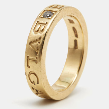 BVLGARI  Diamond 18k Yellow Gold Ring Size 48