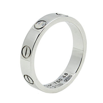 Cartier Love 18k White Gold Narrow Wedding Band Ring Size 48