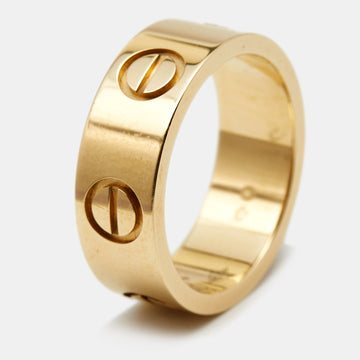 Cartier Love 18k Yellow Gold Band Ring Size 44