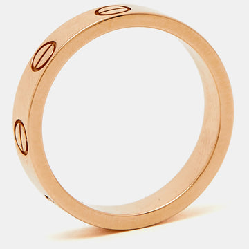CARTIER Love 18k Rose Gold Wedding Band Ring Size 47