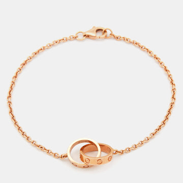 CARTIER Love Interlocking Loops 18k Rose Gold Bracelet
