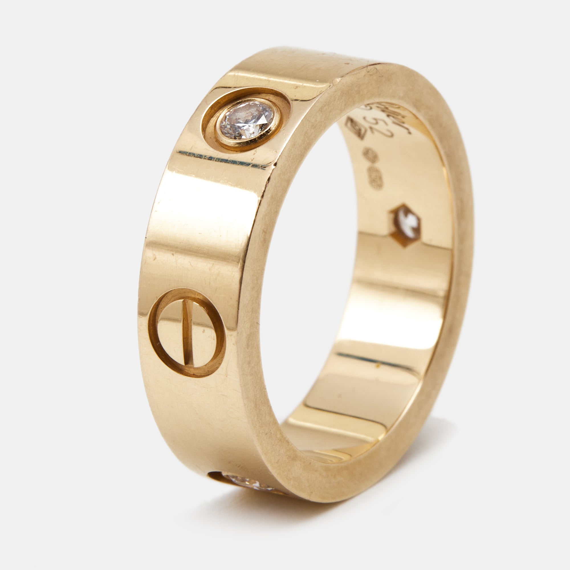 Cartier 18K Rose Gold Pave Diamond Wedding Band Ring Classic 5 Row 2.0 | QD  Jewelry