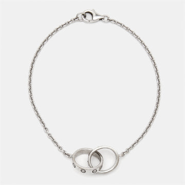 CARTIER Love Interlocking Loops 18k White Gold Bracelet