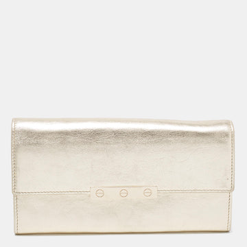 CARTIER Gold Leather Love Continental Wallet