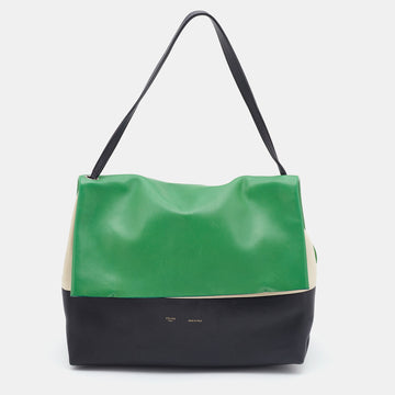 CELINE Tri Color Leather All Soft Shoulder Bag