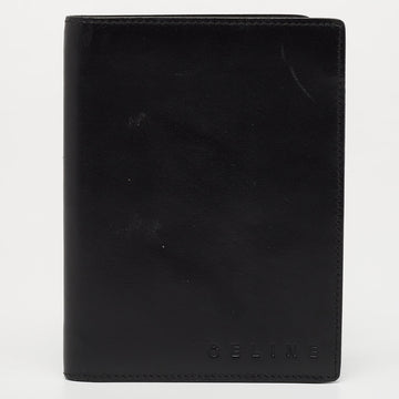 CELINE Black Leather Compact Wallet