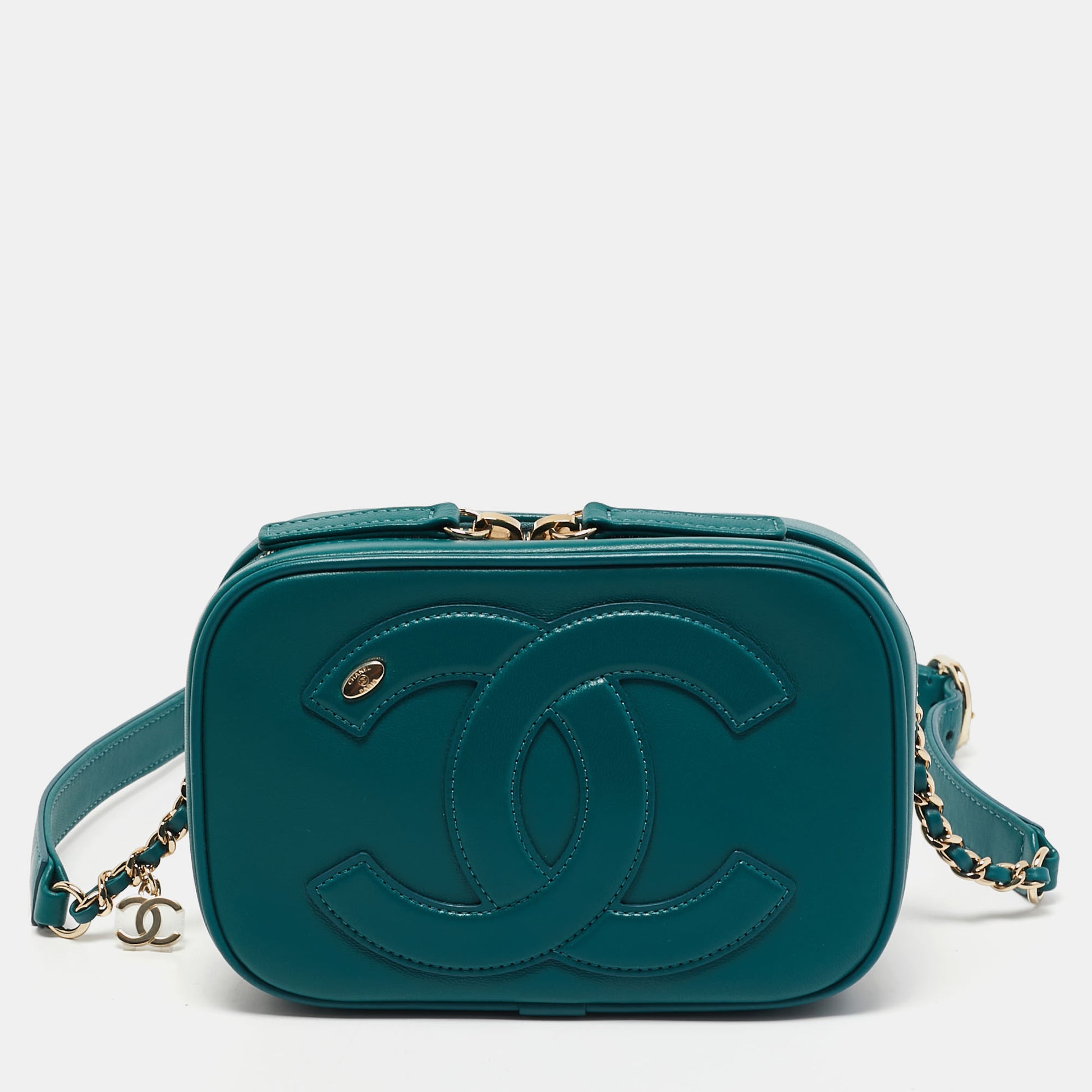 Chanel Green Leather CC Mania Waist Bag