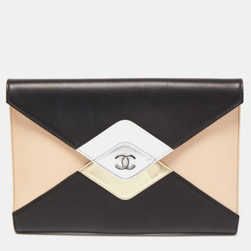 CHANEL Multicolor Leather CC Clutch