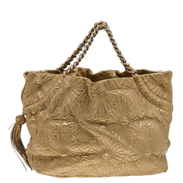 Chanel Gold Quilted Leather Ca D'Oro Tote