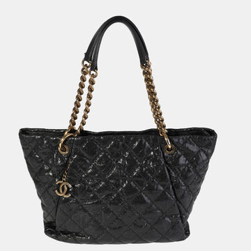 Chanel Black Glazed Caviar Leather CC Crave Shoulder Bag