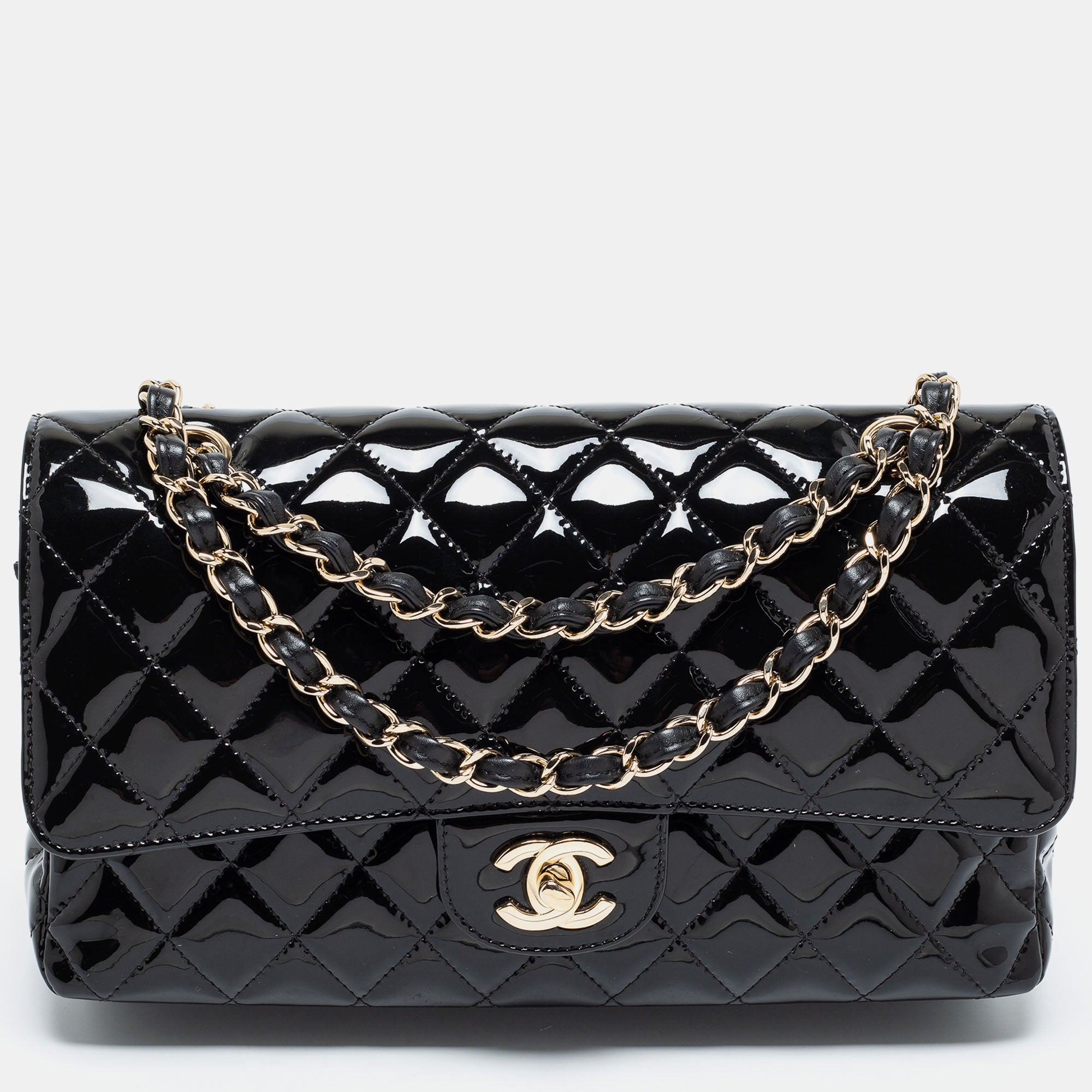 Only 1878.00 usd for CHANEL Classic Medium Double Flap Patent