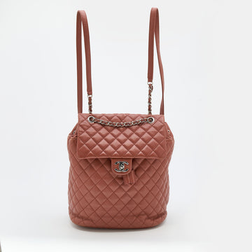 Chanel Rust Brown Quilted Leather Large Urban Spirit Backpack