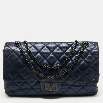 Chanel Blue Quilted  Leather Reissue 2.55 Classic 227 Flap Bag