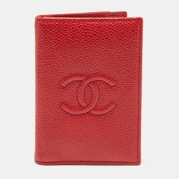 Chanel Black Caviar Leather CC Bifold Card Case
