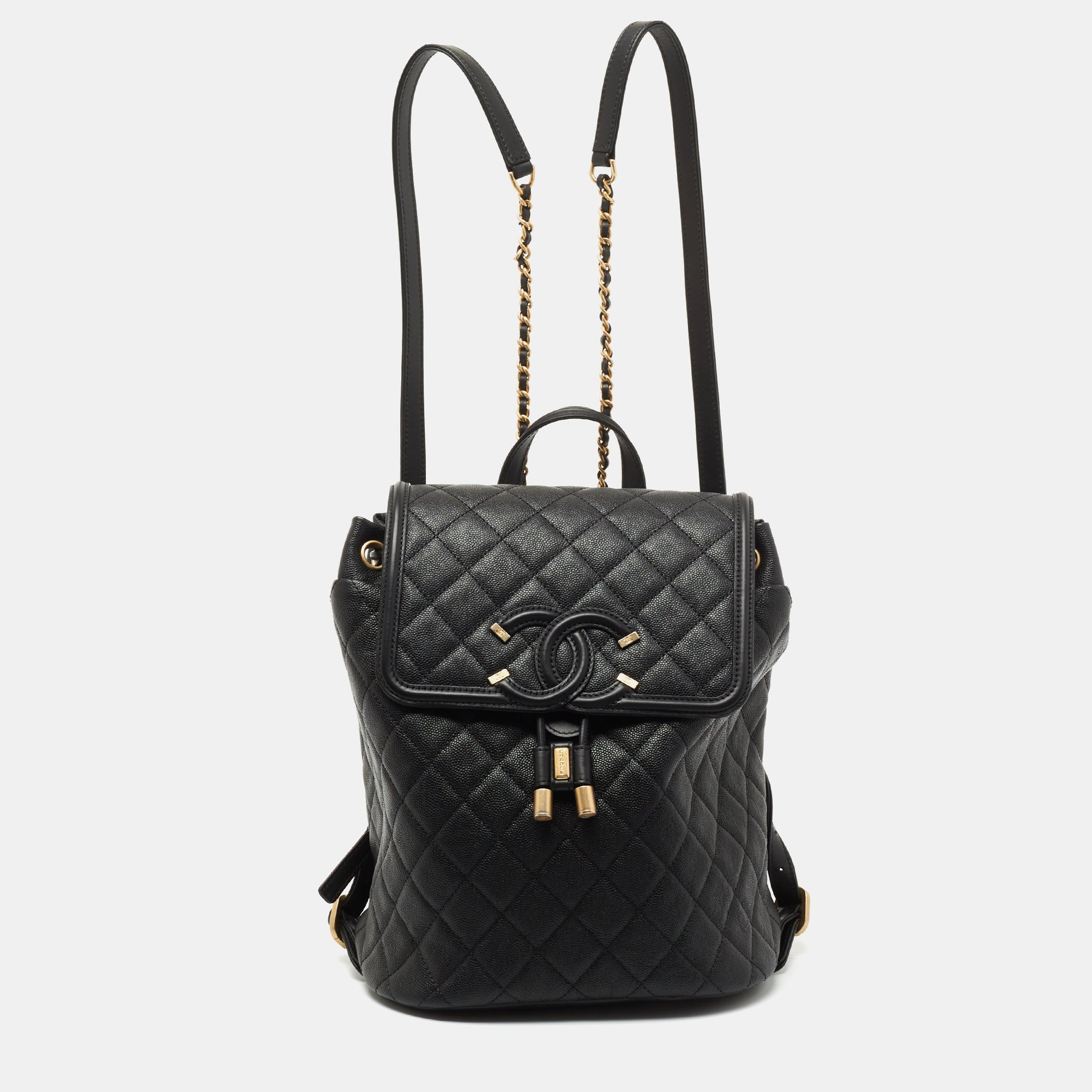 CHANEL Caviar Quilted Business Affinity Backpack Black