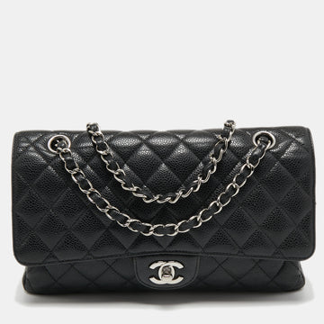 Chanel Black Quilted Leather Medium Classic Double Flap Bag