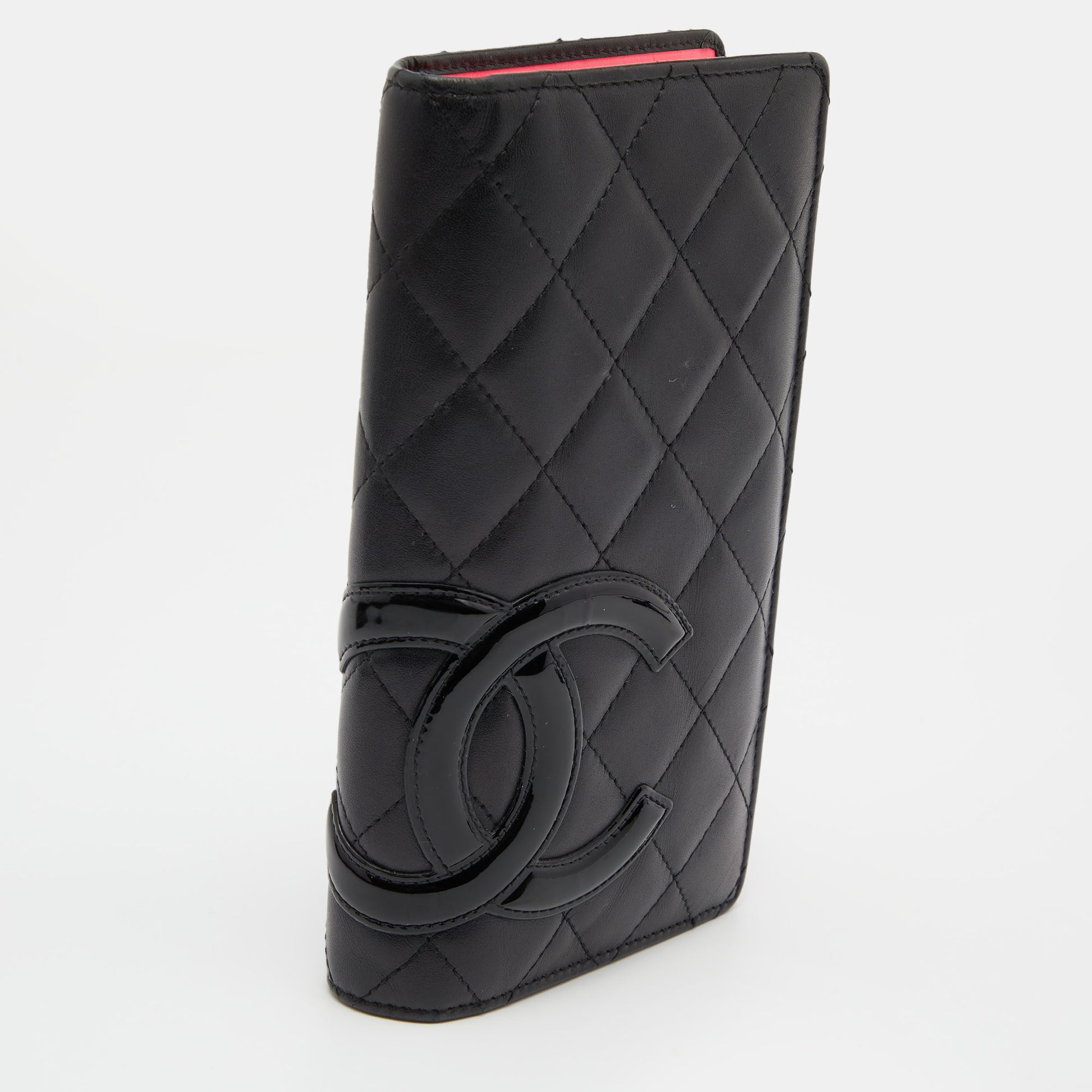 Chanel Beige Quilted Calfskin Leather Cambon Ligne L Yen Wallet