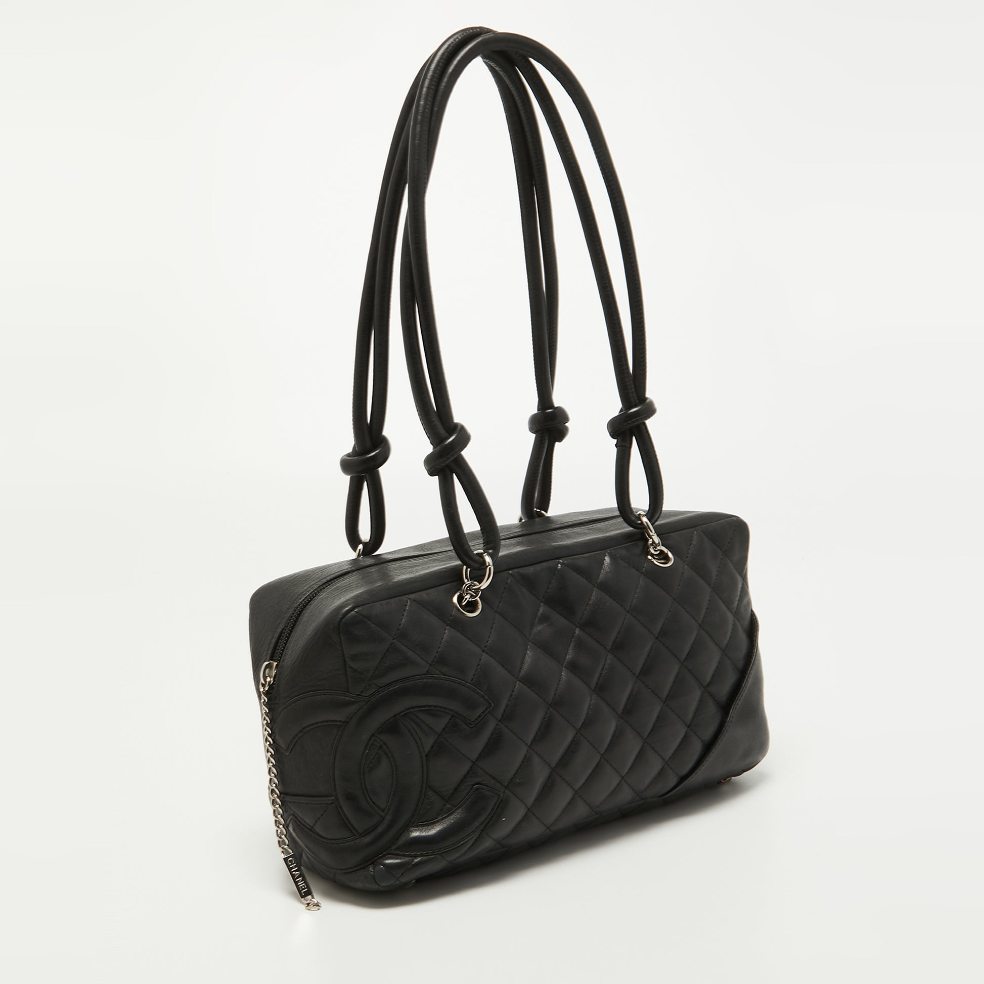 CHANEL Cambon Ligne Bowler Bag in Quilted Black Leather – COCOON