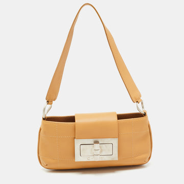 Chanel Beige Quilted Leather Mademoiselle Lock Flap Shoulder Bag