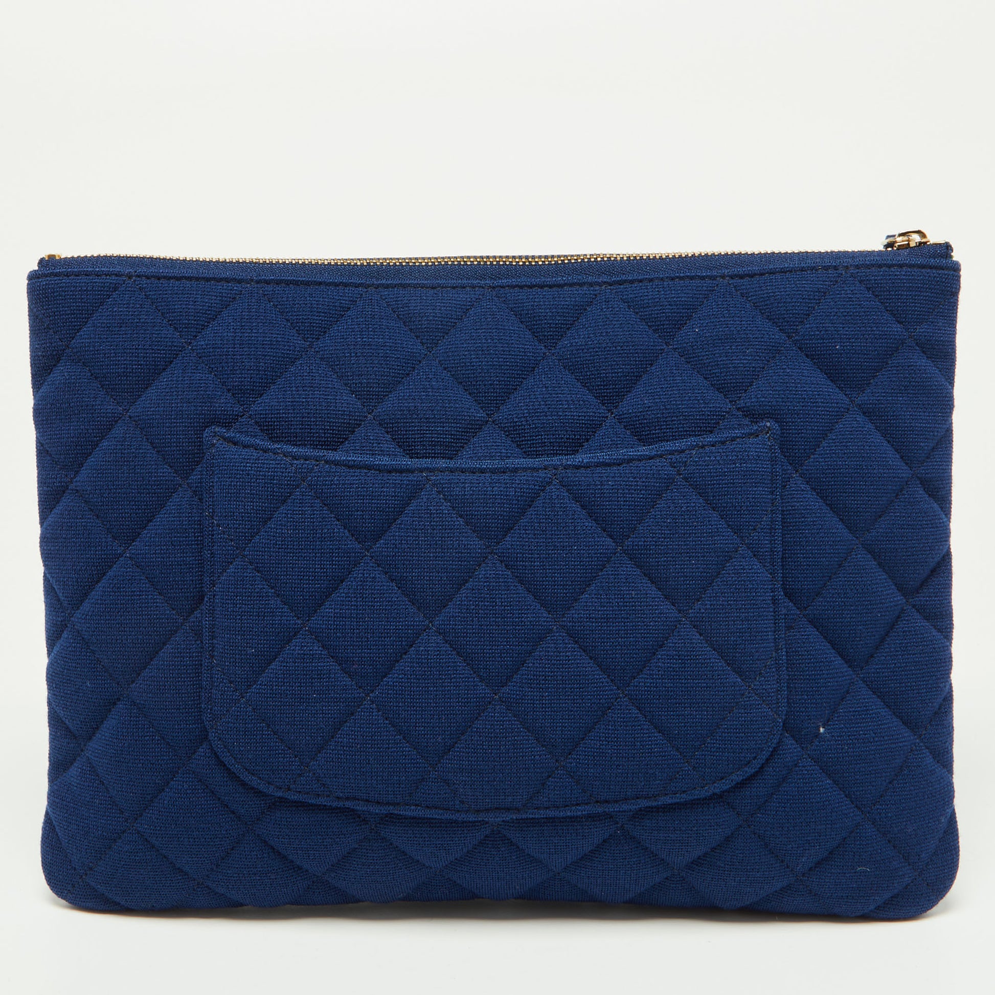 Chanel Blue Quilted O-Case