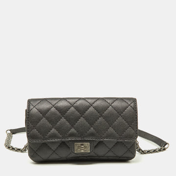CHANEL Grey Quilted Leather Reissue 2.55 Waist Belt Bag