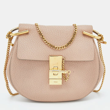 CHLOE Pink Leather Small Drew Shoulder Bag