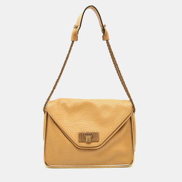 CHLOE Beige Leather Medium Sally Shoulder Bag