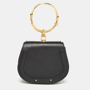 CHLOE Black Leather Small Nile Bracelet Bag