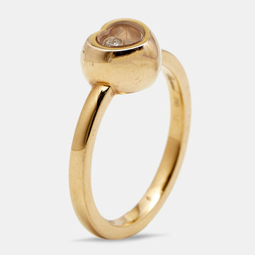 Chopard Happy Diamond 18k Rose Gold Heart Ring Size 50